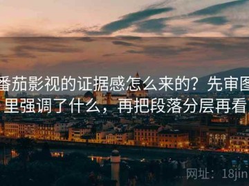 番茄影视的证据感怎么来的？先审图里强调了什么，再把段落分层再看