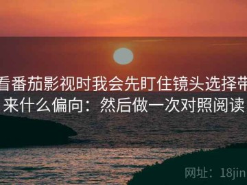 看番茄影视时我会先盯住镜头选择带来什么偏向：然后做一次对照阅读